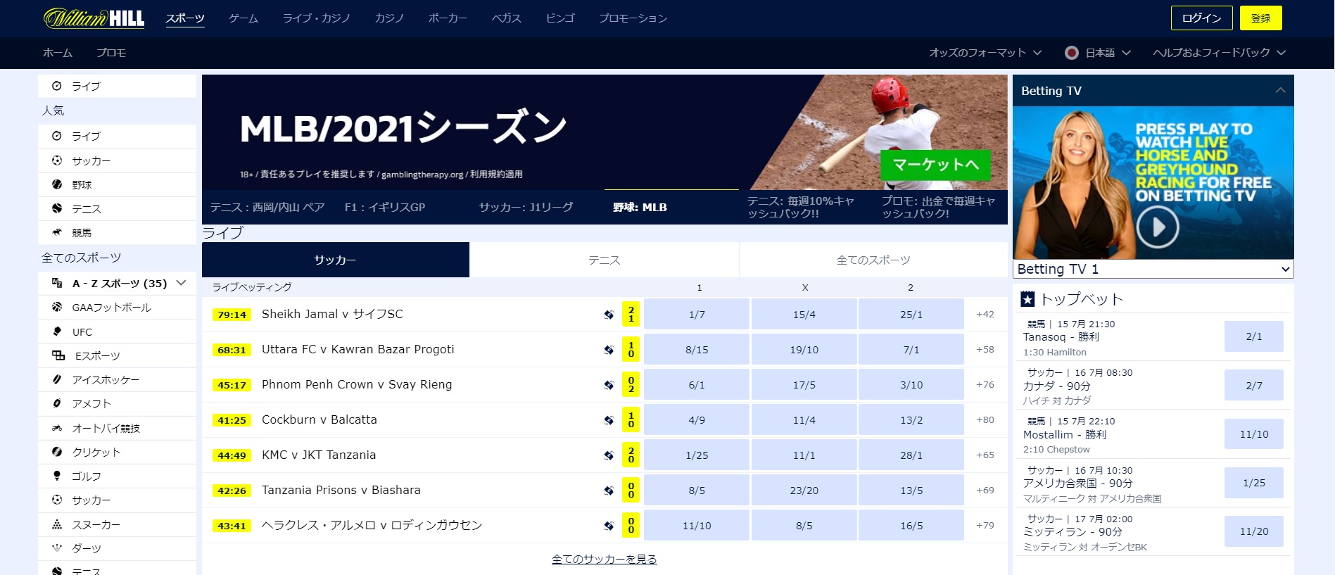 東京オリンピック・自転車競技（トラック）は、ブックメーカーのオッズ 